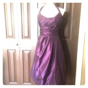 Plum knee length formal dress